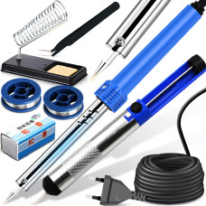 Retoo Lituoklis su pagrindo laikikliu pincetas kanifolija 60 W - 7 el.