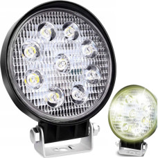 Retoo Halogeninė darbo lempa apvali Ø 10 cm 9 LED 12 V 27 W