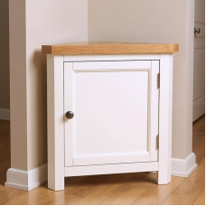 GROF baldai lakuota maža trikampė kampinė spintelė, skirta svetainei, vonios kambariui ir prieškambariui, montuojama ant ąžuolo baldų