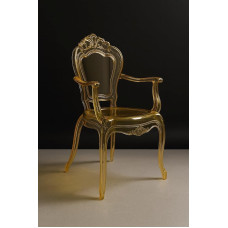 BISCOTTINI Polikarbonato kėdės - kėdė su porankiais Virtuvė Svetainė 53 x 49 x 97,5 cm - baroko stiliaus kėdės Valgomasis Miegamasis - vandeniui atspari plastikinė kėdė Elegantiškos vestuvės