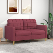 Minkštasuolis 359097 2 vietų sofa sofa 2 vietų minkštasuoliai gyvenamajam kambariui Sofa minkštasuoliai Vyno raudona 140 cm audinys