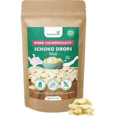 Simply Keto Lower Carb* Chocolate Drops without Added Sugar (750 g) - White Chocolate Drops for Snacking or Baking - Sweetened with Erythritol Instead of Sugar - Ideal for Low-Carb & Ketogenic