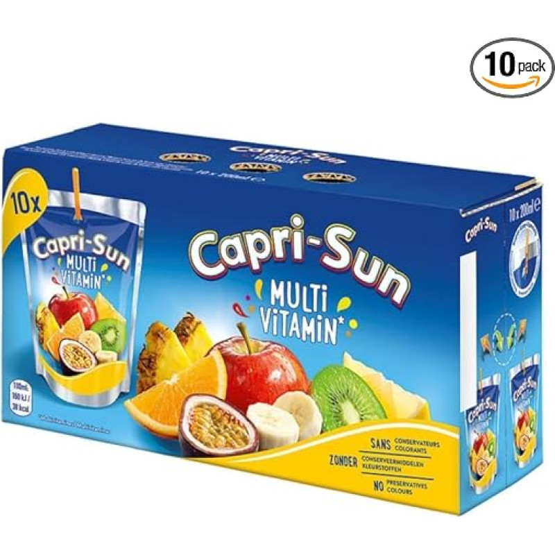 Capri-Sun Multivitamin Mini Poches Le Paquet De 10 x 20Cl - Nemokamas pristatymas į namus Prancūzijoje - Įsigijimo kaina vienetais