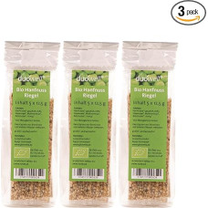duówell® Hemp Nut Bar Ekologiškas kanapių riešutų batonėlis, turtingas omega-3 ir baltymais, kanapių riešutų batonėlis su sezamais ir medumi, idealus užkandis keliaujant, be glitimo ir laktozės, 3 x 5 vnt., po 62,5 g