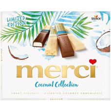 merci Finest Selection Coconut Collection - 1 x 250 g - Exquisite Chocolate Specialities with Coconut - Filled Chocolates in Limited Edition