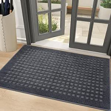 BEQHAUSE Vidaus durų kilimėlis, plaunamas vidaus durų kilimėlis, neslystantis purvo gaudytuvas, 80 x 120 cm, vidaus kilimas įėjimo zonai šunims, patalpoms, lauko durims, prieškambariui, tamsiai pilkas