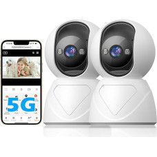 5G/2.4G Indoor Pan Tilt Security Camera, 1080P House Cameras for Baby Monitor/Elder, WiFi CCTV Home Cameras, Alarm Siren, Night Vision, Two Way Talk, SD/Cloud