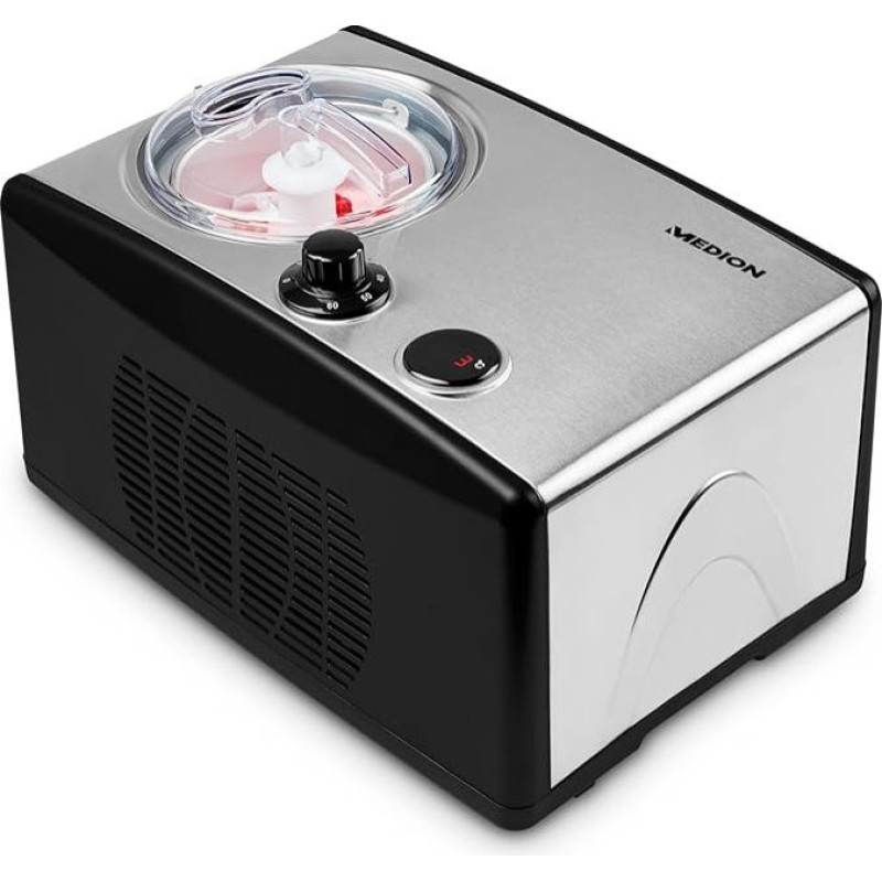 MEDION MD 18387 Ice Cream Maker & Yoghurt Maker 1.5 Litres 150 Watt