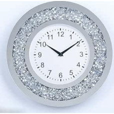 Wall Clock Living Room Decor Crushed Diamond Mirror Bathroom Clocks Wall Crystal Decorations for Home