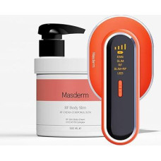 MASDERM celiulito rinkinys 2 in 1 kūno radijo dažnio prietaisas + anticeliulitinis kremas 500ml celiulito riebalų masažuoklis Profesionalus radijo dažnio masažuoklis