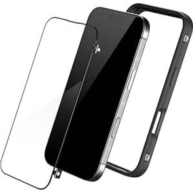 RHINOSHIELD RhinoBuff FPS Precision Kit suderinamas su [iPhone 16 Pro] žaidimų valdiklio korpusu su matine ekrano apsauga, mygtukais ir patentuota PUBG technologija, optimalus vėdinimas, juodas