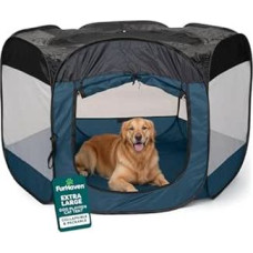 FurHaven Portable Mesh Pet Playpen, Extra Large, Sailor Blue
