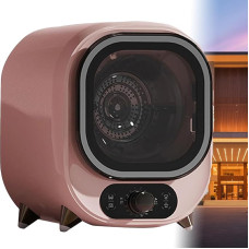 GmpTzitzith Tragbarer Kondensationstrockner, 0,8 Kg FassungsvermöGen, Energieeffizient, Ausgestattet Mit Einer Edelstahltrommel, Ideal FüR Kleine Wohnungen Pink