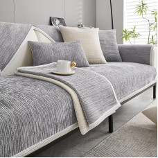 Sofos užvalkalas, L formos sofos užvalkalas, 1/2/3/4 vietų, sofos kampinis užvalkalas, neslystanti sofos apsauga, sofos užvalkalas sėdynei, universalus sofos užvalkalas, šviesiai pilkas, 110 x 180 cm