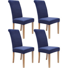 Colorxy Spandex Fabric Stretch Dining Chair Slipcovers Home Decor Set of 4