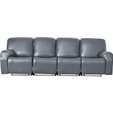 vctops 10 vienetų vandeniui atsparių dirbtinės odos sofos užvalkalų minkštam 4 vietų sofos dangteliui Neslystanti sofos danga Baldų apsauga su elastingu dugnu vaikams augintiniams (pilka,