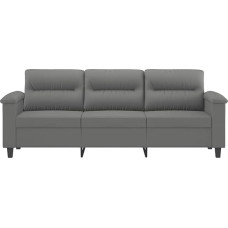 3-vietė sofa Sofa Lounge Sofa Relax Sofa Guest Sofa Minkšta sofa Svetainės sofa Miegamojo poilsio sofa Miegamojo svečių kambarys Tamsiai pilka 180 cm mikropluošto audinys