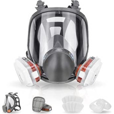 Visiška apsauginė kaukė Respirator kaukė Daugkartinio naudojimo apsauginė kaukė su aktyvuotos anglies filtru dažymui Apsaugo nuo dujų, dažų, dulkių, cheminių medžiagų ir kitų darbų saugos