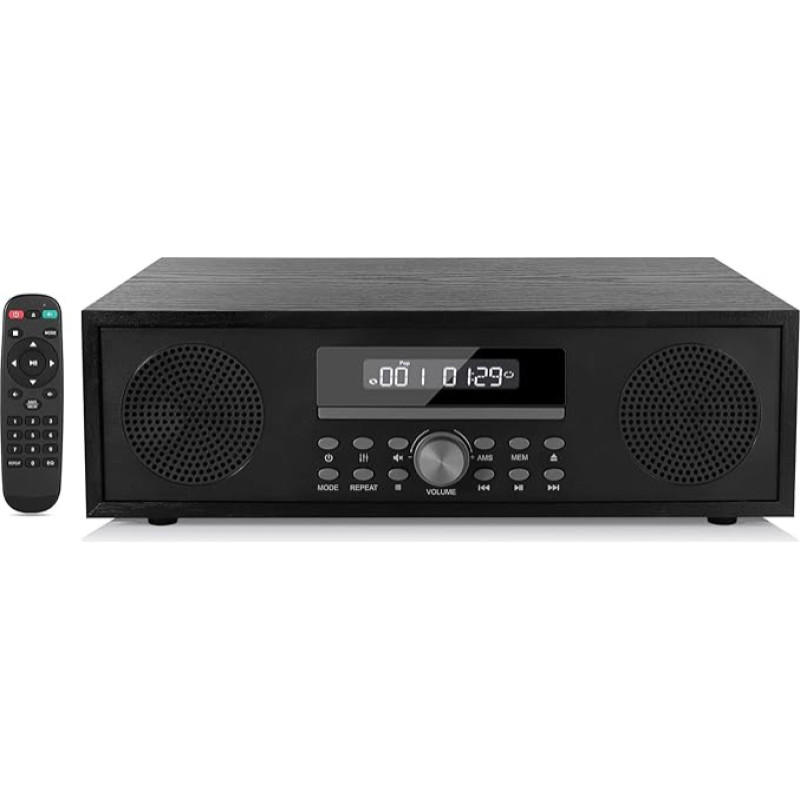Kompaktinė sistema su CD grotuvu, mikro HiFi sistema, 2 x 20 W garsiakalbių sistema, mini stereo sistema su FM radiju, 
