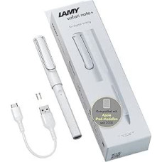 LAMY Safari Note+ White iPad Pen - plunksnakotis su delno atmetimu, pasvirimo jautrumu ir ergonomiška rankena - suderinamas su įvairiais 