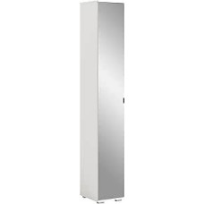 xonox.home - Prego Mirror Cabinet 30 x 191 x 37 cm in White - Mirror Cabinet Hallway Cabinet with Mirror Storage Cabinet - Modern, Space-Saving and Functional