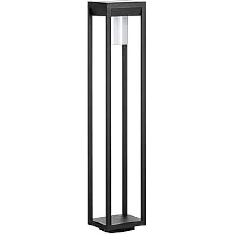 EGLO Outdoor Stehlampe Martano, Solar Außenlampe mit Bewegungsmelder, Außenleuchte mit Sensor, Garten Wegeleuchte aus Aluminium in schwarz und Kunststoff in Weiß, Außen Solarlampe IP44
