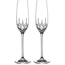 DIAMANTE 2 klasikinės kolekcijos rankomis pjaustytų šampano fleitų rinkinys 