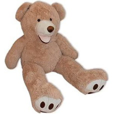 TE-Trend Cuddly Toy Giant Teddy 160 cm - XXL šviesiai rudos spalvos pliušinis meškiukas - minkštas pliušinis draugas vaikams ir suaugusiesiems - minkštas žaislas, kurį galima skalbti ir išbandyti pagal EN71 - Vokietijos tiekėjas