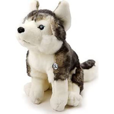 Husky Cuddly Toy Sėdintis šuo Sėdynės šuo Pilka/balta Pliušinis žaislas Nikita - Cuddly Toys *biz