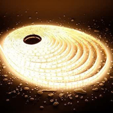 JOYLIT 24 V LED juosta 10 m Vandeniui atspari 3000 K šiltai balta 14500 LM Super ryškus UL CE PRO CRI 92+ SMD 2835 1200 šviesos diodų didelio tankio 150 W reguliuojamo apšvietimo juosta Savarankiškai lipni šilta šviesos juosta