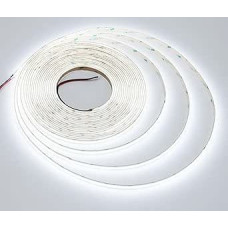JOYLIT 10 m COB LED juosta, vėsiai balta, 24 V, 120° vidaus, 384 LED/M 6000 K šviesos juosta, reguliuojamas apšvietimas, CRI 90+ 7650 LM, ryški lipni šviesos juosta miegamajam, svetainei, biurui, viešbučiui