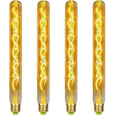 Edisono senovinė E27 lemputė, E27 LED senovinė lemputė su šviesos diodų apšvietimu, 4 W, 30 cm ilgio, 4 vnt.