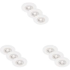 BRILONER Leuchten - 3er Set LED Einbauleuchten Decke, Dimmbare Einbaulampen, Ultraflache LED Einbaustrahler Bad, Badeinbaustrahler IP44, Weiß, 90x25 (DxH), 7036-036 (Packung mit 3)