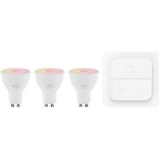 EGLO connect.z Smart Home LED lemputė, 3 GU10 lempučių rinkinys su šviesos jungikliu, 