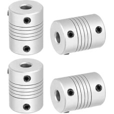 išteklių žemėlapis Lanksčios kupplungos, 6 mm bis 6 mm, aliuminio lydymas, Gelenkverbinder, lanksčios Wellenkupplungen, Motorkupplung für 3D-Drucker, CNC-Maschine, Motorführung, DIY-Encoder D25 x L 19 mm, 4