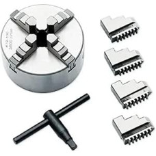 K11 80 100 125 160 200 250 Manual Lathe Three Jaw Chuck 100 mm Four Jaws Self-Centring Chuck 4 Inch Scroll Chuck for Small L(K02-100B)