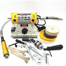 Poliermaschine DIY. Holzbearbeitungs-Jade-Schmuckbank-Drehmaschine-Motorschleifmaschine mit flexiblem Wellenschlauch 0,4-6,5 mm 22 0V / 350W Industrielles Schleifwerkzeug