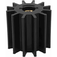 Marine-Wasserpumpen-Laufrad 09-814, Ersatzteil mit 12 Schaufeln und Splined-Antrieb für, Johnson, Caterpillar, Detroit, Neopren mit Messingkern, Durchmesser 3-3/4