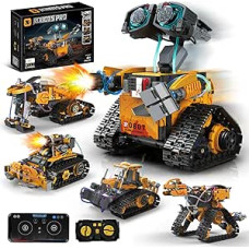 5-in-1 Technology Robot Building Toy Children for Boys, STEM App & Remote Control Technology Toy Robot Programmable Building Toy Birthday Gift from 6 7 8 9 10 11 12 Years Boys