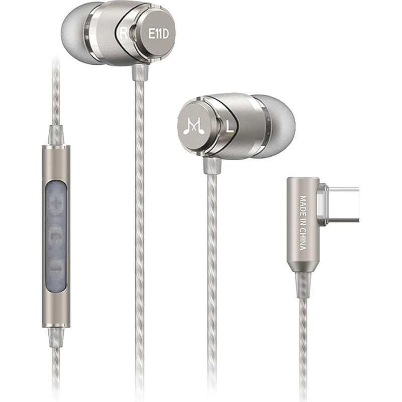 SoundMAGIC E11D skaitmeninės USB C ausinės - C tipo ausinės su mikrofonu, 