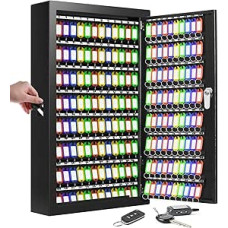 Raktų spinta 200 raktų, raktų spinta nuo vagysčių su rašomu raktų žiedu, sieninis raktų seifas su šoniniu raktų lizdu automobiliui, biurui, namams, nuomai