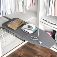 uyoyous 180° Rotation Extendable Ironing Board Foldable Ironing Board Rotating Folding Ironing Boards for Drawer Wardrobe Folding Dimensions L43 cm x W 30 cm x H 14 cm Grey