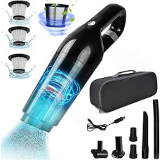 Rankinis dulkių siurblys, 18000/15000Pa 2 pakopų siurbimo galios rankinis dulkių siurblys Baterija be maišelio, drėgnas/sausas, 120 W automobilinis dulkių siurblys, belaidis rankinis dulkių siurblys automobiliui/namams,