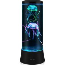 POYO Medūzos lempa, 38 cm LED lavalinės lempos medūzos su besikeičiančiomis spalvomis, 7 spalvų nustatymas, nuotaikinga šviesos dekoracija namams, biurui, puiki dovana vaikams