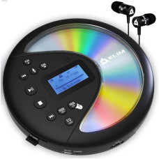 KLIM Discover Nešiojamas CD grotuvas su ilgai veikiančia baterija ir ausinėmis Radijas FM suderinamas MP3 CD grotuvas SD kortelė FM siųstuvas 