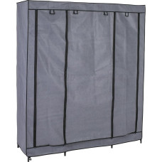 axentia XXL Wardrobe Approx. 150 x 175 x 45 cm, Grey/Black