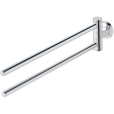 Duravit 0099221000 Towel Rail with 2 Arms, Mobile, 445 mm Chrome Plated
