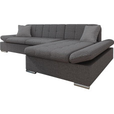 Mirjan24 Malwi kampinė sofa, su reguliuojamais porankiais, kampinė sofa, su miego funkcija ir miegamojo lova, L formos sofa, iš gamintojo, sofa gyvenamasis kraštovaizdis