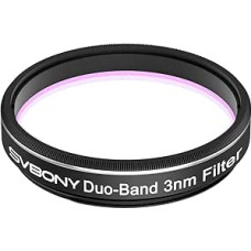 Svbony SV220 teleskopinis filtras, H-Alfa ir OIII, 3 nm dviejų juostų 1,25 Zoll Nebelfilter, OD5 Teleskopinis filtras, 85 %+ perdavimo koeficientas Astronominis filtras, skirtas giliojo dangaus astrofotografijai