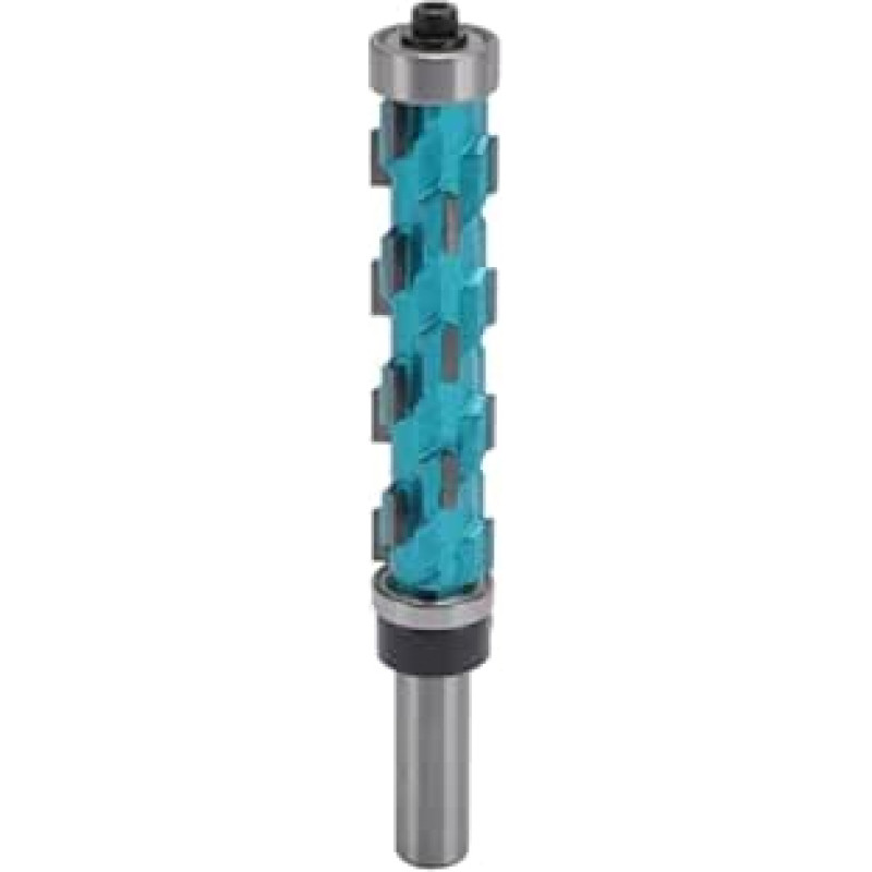 Bündigfräser, Vollhartmetall Spiralfräser mit 12 mm Schaft Doppellager 75 mm Schnittlänge zum Fräsen von Holz